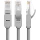 Greenconnect Патч-корд прямой 0.1m, UTP кат.5e, серый, позолоченные контакты, 24 AWG, литой, GCR-LNC03-0.1m, ethernet high speed 1 Гбит/с, RJ45, T568B