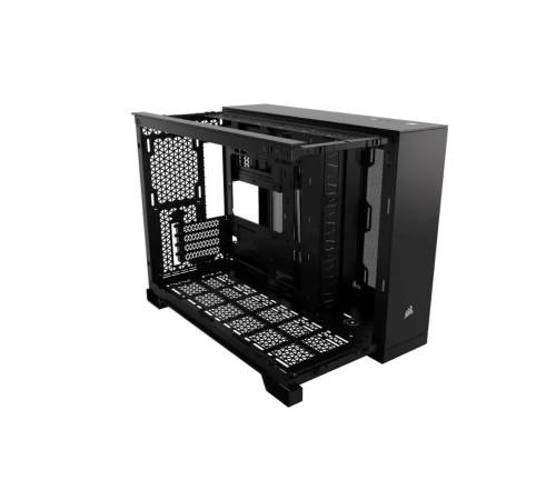 Корпус без блока питания/ Case Corsair 2500X Airflow, Midi-Tower, TG, no fan, 2xUSB-A 3.2, 1xUSB 3.2 Type-C, mATX, mITX Black