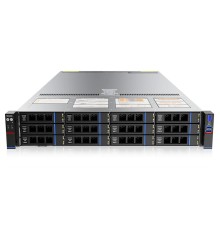Серверная платформа/ Gooxi SL201-D12R-NV-G4 2u 12bay server with NVME bp,based on rapid sapphire 2xPCIe 5.0x16; 4xPCIe 5.0x8 2x 2.5" rear SAS/SATA 2x 2.5" rear NVMe 1300W 1+1 EU power cables