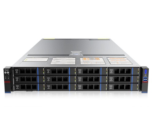 Серверная платформа/ Gooxi SL201-D12R-NV-G4 2u 12bay server with NVME bp,based on rapid sapphire 2xPCIe 5.0x16; 4xPCIe 5.0x8 2x 2.5" rear SAS/SATA 2x 2.5" rear NVMe 1300W 1+1 EU power cables