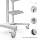 ONKRON мобильная стойка для ТВ 50"-86", макс 105.9кг, белая TS1881