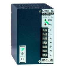 Блок питания/ OSNOVO Промышленный блок питания. DC24V, 5A (120W). Диапазон входных напряжений: AC195-265V