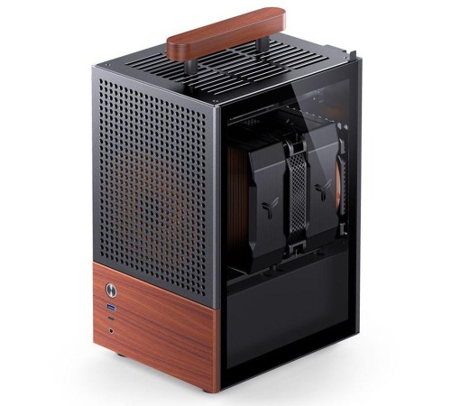 Корпус без блока питания/ Case JONSBO T6, Mini-Tower, 1x140mm, 1xUSB-A 3.0 + 1xUSB-C 3.2, mITX, wood panel + wooden handle Black Корпус без блока питания/ Case JONSBO T6, Mini-Tower, 1x140mm, 1xUSB-A 3.0 + 1xUSB-C 3.2, mITX, wood panel + wooden handle Black