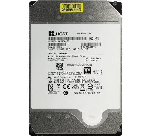 Жесткий диск/ HDD WD SAS Server 10Tb Ultrastar HE10 7200 12Gb/s 256MB