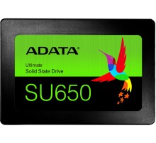 Твердотельный накопитель/ ADATA SSD Ultimate SU650, 240GB, 2.5" 7mm, SATA3, 3D TLC, R/W 520/450MB/s, IOPs 40 000/75 000, TBW 140, DWPD 0.5 (3 года)
