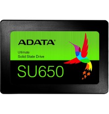 Твердотельный накопитель/ ADATA SSD Ultimate SU650, 240GB, 2.5" 7mm, SATA3, 3D TLC, R/W 520/450MB/s, IOPs 40 000/75 000, TBW 140, DWPD 0.5 (3 года)