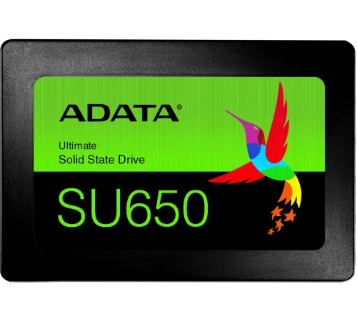 Твердотельный накопитель/ ADATA SSD Ultimate SU650, 240GB, 2.5" 7mm, SATA3, 3D TLC, R/W 520/450MB/s, IOPs 40 000/75 000, TBW 140, DWPD 0.5 (3 года) Твердотельный накопитель/ ADATA SSD Ultimate SU650, 240GB, 2.5" 7mm, SATA3, 3D TLC, R/W 520/450MB/s, IOPs 40 000/75 000, TBW 140, DWPD 0.5 (3 года)