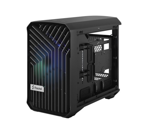 Корпус ПК без блока питания/ Case Fractal Design Torrent Nano RGB TG Light Tint, Mini-Tower, 1x180mm RGB, 2xUSB-A 3.2 + 1xUSB 3.2 Type-C mITX, mDTX Black
