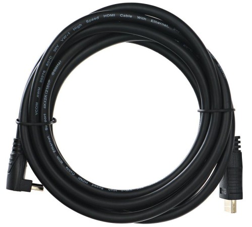 Кабель/ Кабель HDMI<=>HDMI-угловой коннектор 90град 3м, 2.0V VCOM <CG523-3M> Кабель/ Кабель HDMI<=>HDMI-угловой коннектор 90град 3м, 2.0V VCOM <CG523-3M>