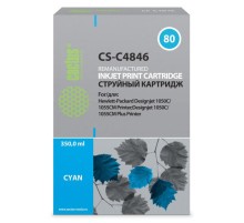 -/ Картридж струйный Cactus CS-C4846 №80 голубой (400мл) для HP DJ 1050C/1055CM/1000