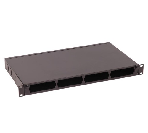 Бокс 19" на 4 кассеты MPO, 1U, черный Бокс 19" на 4 кассеты MPO, 1U, черный