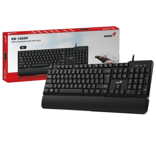 Клавиатура проводная Genius KB-100XP, черная (Black), USB, RU (Мятая упаковка) Клавиатура проводная Genius KB-100XP, черная (Black), USB, RU (Мятая упаковка)