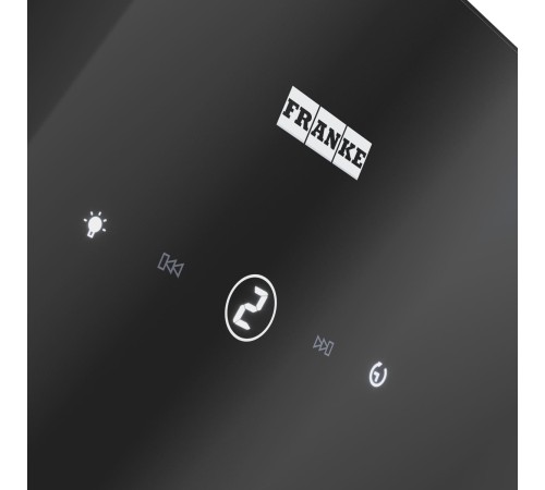 Вытяжка Franke/ Best, Вытяжка наклонная REFLECT 60 BK, 60 см, 750 м3/ч, сенсорное управление, LED освещение, 66 дБ, Угольный фильтр Ф-10 (опция), цвет черный