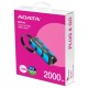 Твердотельный накопитель/ ADATA External SSD SC740, 2000GB, Type-C, USB 3.2 Gen2, R/W 1050/1000 MB/s, 121.8x40.5x22.3mm, Blue (5 лет)