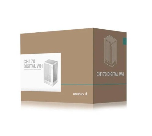 Корпус Deepcool CH170 DIGITAL WH без БП, белый, MINI-ITX (R-CH170-WHNPI0D-G-1)