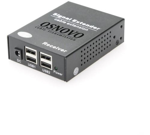 Удлинитель/ OSNOVO Удлинитель интерфейса USB 2.0 по сети Ethernet. Расстояние передачи "точка-точка" по кабелю витой пары (CAT5e/6) до 150м Удлинитель/ OSNOVO Удлинитель интерфейса USB 2.0 по сети Ethernet. Расстояние передачи "точка-точка" по кабелю витой пары (CAT5e/6) до 150м