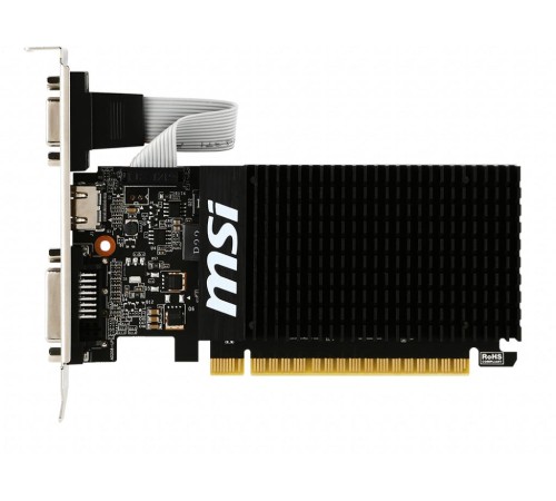 Видеокарта/ VGA MSI NVIDIA GeForce GT 710 2GB, DDR3/64-bit, PCIe 2.0, 1xD-Sub, 1xDVI-D, 1xHDMI 2.0, 1-slot Видеокарта/ VGA MSI NVIDIA GeForce GT 710 2GB, DDR3/64-bit, PCIe 2.0, 1xD-Sub, 1xDVI-D, 1xHDMI 2.0, 1-slot