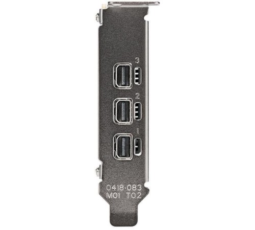Видеокарта/ VGA NVIDIA T400, 4GB GDDR6/64 bit, PCI Express 3.0 x16,3x mini-DisplayPort v1.4, 3x mini-DisplayPort->DisplayPort, BOX