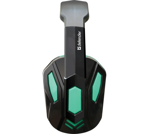 Defender Игровая гарнитура Warhead G-275 зеленый + черный, кабель 1,8 м