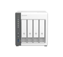 Сетевое хранилище без дисков/ channel QNAP D4 NAS 4 HDD trays.ARM 4-core Cortex-A55 2.0GHz, RAM 4 GB (max), 1x2.5GbE, 1x1GbE, 2xUSB 2.0 port,1xUSB 3.2 Gen 1