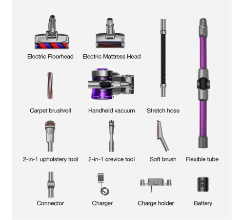 Пылесос вертикальный Jimmy Cordless Vacuum Cleaner JV85 Pro Graphite+Purple с зарядной станцией и адаптером модели ZD24W342060EU (Вскрытая упаковка) Пылесос вертикальный Jimmy Cordless Vacuum Cleaner JV85 Pro Graphite+Purple с зарядной станцией и адаптером модели ZD24W342060EU (Вскрытая упаковка)