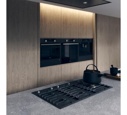 Встраиваемые газовые панели ASKO/ Арт. 476659 ; Газ,  4.8х90x59.6 см, гибридные конфоки А+, 1 конфорка Super Vario Wok, независимая, чугунные решетки, круглая решетка для приготовления на WOK-конфорке, автоподжиг, газконтроль, антрацит