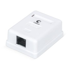  Cabeus WS-8P8C-Cat.5e-1 Розетка компьютерная RJ-45, категория 5e, одинарная, внешняя, Dual IDC