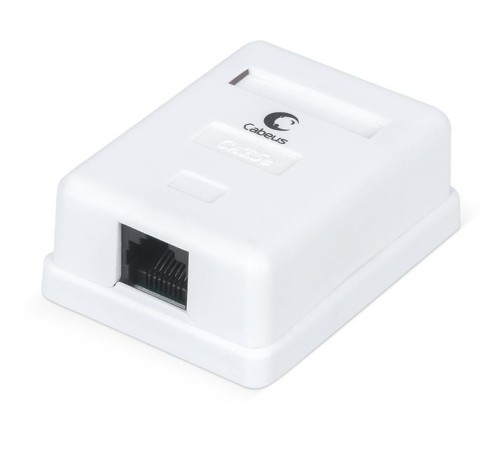 Cabeus WS-8P8C-Cat.5e-1 Розетка компьютерная RJ-45, категория 5e, одинарная, внешняя, Dual IDC Cabeus WS-8P8C-Cat.5e-1 Розетка компьютерная RJ-45, категория 5e, одинарная, внешняя, Dual IDC