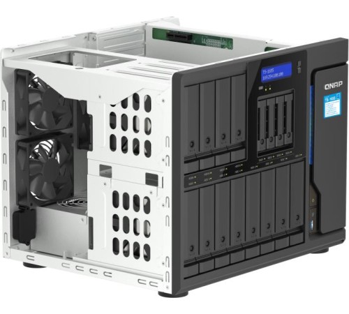 Сетевое хранилище без дисков/ SMB QNAP TS-1655-8G NAS 16-Bay (12x 3.5"/2.5" HDD/SSD bays + 4x 2.5" SSD bays + 2x M.2 2280 SATA slots), Intel Atom C5125 8-core processor, 2.8GHz, 8 GB DDR4 (1 x 8 GB) up to 128 GB (4 x 32 GB), 2x 2.5 GbE BASE Сетевое хранилище без дисков/ SMB QNAP TS-1655-8G NAS 16-Bay (12x 3.5"/2.5" HDD/SSD bays + 4x 2.5" SSD bays + 2x M.2 2280 SATA slots), Intel Atom C5125 8-core processor, 2.8GHz, 8 GB DDR4 (1 x 8 GB) up to 128 GB (4 x 32 GB), 2x 2.5 GbE BASE