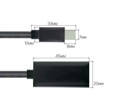 Greenconnect Адаптер-переходник Apple mini DisplayPort 20M > HDMI 19F, черный, GCR-50930 Greenconnect Адаптер-переходник Apple mini DisplayPort 20M > HDMI 19F, черный, GCR-50930