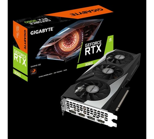 Видеокарта/ VGA GIGABYTE NVIDIA GeForce RTX 3060 GAMING OC 12G REV1.0 12GB, GDDR6/192-bit, PCIe 4.0, 2xHDMI 2.1, 2xDP, 2-slot
