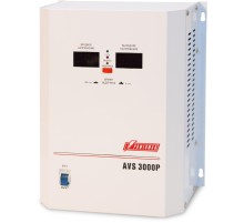 Стабилизатор POWERMAN AVS 3000P, ступенчатый регулятор, цифровые индикаторы уровней напряжения, 3000ВА, 110-260В, максимальный входной ток 20А, клеммная колодка, IP-20, навесной,   260мм х 220мм х 130мм, 7.2 кг./ Stabilizer POWERMAN AVS 3000P, step-type r