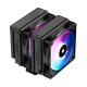 Кулер для процессора Ocypus Delta A62 BK ARGB, 2x120mm ARGB FAN, Top Panel, 6 HEAT PIPES, 4-PIN PWM, 500-2000 RPM, 29DBA, HYDRO BEARING, LGA115X/1200/1700/18XX, AM4/AM5