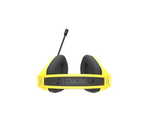Гарнитура игровая проводная Dareu EH732 Yellow (желтый), подключение USB, подсветка RGB (Мятая упаковка)