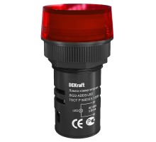 Лампа комм. ADDS ?22 мм Цвет:КРАСНЫЙ LED 220В ЛK-22