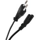 Кабель/ Кабель для аудио-видео техники IEC-320-C7 -- розетка EU, 2-pin <VDE>, VCOM <CE023-CU0.5-1.8>, 1,8m