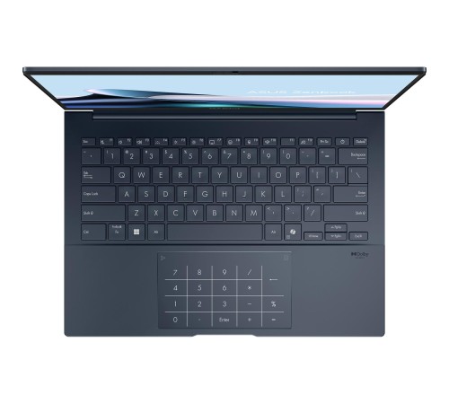 Ноутбук/ ASUS UX3405CA-PP188 14"(2880x1800 OLED 16:10)/Intel Core Ultra 9 285H(3.7Ghz)/16384Mb/1024SSDGb/noDVD/Int:Intel Arc graphics/Cam/BT/WiFi/75WHr/war 1y/1.2kg/Ponder Blue/DOS + алюм корп; +чехол; NumberPad Ноутбук/ ASUS UX3405CA-PP188 14"(2880x1800 OLED 16:10)/Intel Core Ultra 9 285H(3.7Ghz)/16384Mb/1024SSDGb/noDVD/Int:Intel Arc graphics/Cam/BT/WiFi/75WHr/war 1y/1.2kg/Ponder Blue/DOS + алюм корп; +чехол; NumberPad
