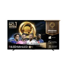 Телевизор ЖК 100'' Hisense/ 100", Ultra HD, Mini LED, Local Dimming Zone 608, 165 Hz, Smart TV (ОС VIDAA U9), Wi-Fi, DVB-T2/T/C/S2/S, HDR 10+, Dolby Vision, Dolby Atmos, Bluetooth, 2.1 2*15W+20W, CI+(1.4), 4хHDMI, 2хUSB, Works with Alexa, Alexa Built