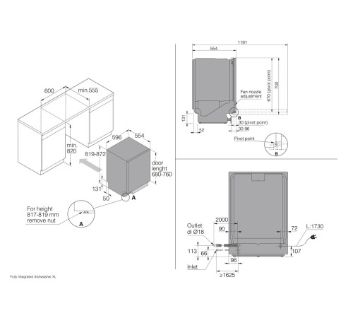 Встраиваемая посудомоечная машина ASKO/ Арт. 746021 ; ПРОМО ; Встраиваемая посудомоечная машина ASKO, 60 см, 14 комплектов, 3 уровня загрузки, 9 программ, Status Light, Aqua Safe, сушка Turbo Combi Drying, энергоэффективность А, уровень шума 42 дБ