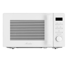 Микроволновая печь MONSHER/ Микроволновая печь MONSHER, отдельностоящая, 5 уровней мощности, объем 20 л, гриль, поворотный переключатель/кнопочное управление, таймер, 8 автоматических программ, часы, блокировка от детей, поворотный стол, цвет белый
