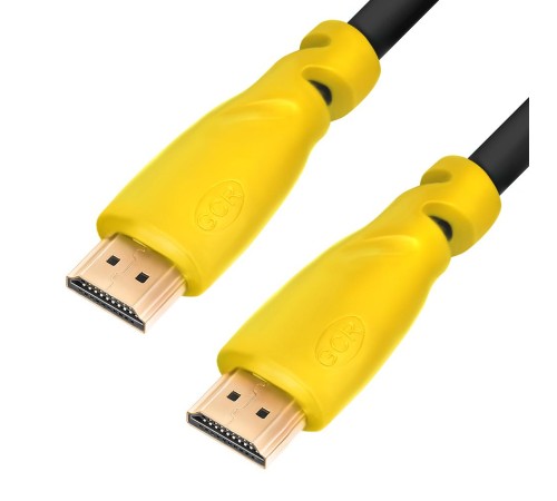 Greenconnect Кабель 5.0m HDMI версия 1.4, черный, желтые коннекторы, OD7.3mm, 30/30 AWG, позолоченные контакты, Ethernet 10.2 Гбит/с, 3D, 4K GCR-HM340-5.0m, экран Greenconnect Кабель 5.0m HDMI версия 1.4, черный, желтые коннекторы, OD7.3mm, 30/30 AWG, позолоченные контакты, Ethernet 10.2 Гбит/с, 3D, 4K GCR-HM340-5.0m, экран