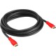 GCR Кабель 5.0m HDMI версия 1.4, черный, красные коннекторы, OD7.3mm, 30/30 AWG, позолоченные контакты, Ethernet 10.2 Гбит/с, 3D, 4K GCR-HM350-5.0m, экран