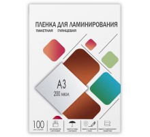 Пленка 303х426 (200 мик) 100 шт./ Пленка для ламинирования A3, 303х426 (200 мкм) глянцевая 100шт, ГЕЛЕОС [LPA3-200]