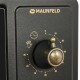 Мини-печь MAUNFELD/ Электрическая мини-печь, ширина 60 см, механическое управление, 45 л,конвекция, таймер, гриль, подсветка, 50-300 градусов, 7 режимов, цвет черный+стекло,фурнитура бронза