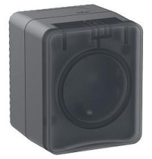 AtlasDesign PROFI IP54 О/У РОЗЕТКА с заземлением со шторками 16А 250В, АНТРАЦИТ