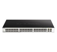 Коммутатор/ DGS-1210-52/ME/B Managed L2 Metro Ethernet Switch 48x1000Base-T, 4x1000Base-X SFP, Surge 6KV, CLI, RJ45 Console, RPS, Dying Gasp