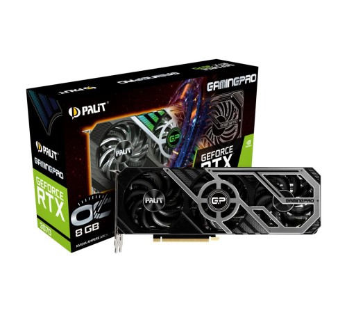 Видеокарта Palit RTX3070 GAMINGPRO OC 8G GDDR6 256bit 3-DP HDMI V1 (Вскрытая упаковка) Видеокарта Palit RTX3070 GAMINGPRO OC 8G GDDR6 256bit 3-DP HDMI V1 (Вскрытая упаковка)
