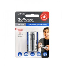 Батарейка AA/ Батарейка GoPower LR6 AA BL2 Alkaline 1.5V (2/24/480) блистер (2 шт.)