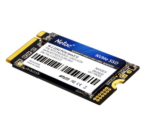 SSD накопитель Netac SSD N930ES 128GB PCIe 3 x2 M.2 2242 NVMe 3D NAND, R/W up to 970/635MB/s, IOPS(R4K) 100K/130K, TBW 75TB, 3y wty SSD накопитель Netac SSD N930ES 128GB PCIe 3 x2 M.2 2242 NVMe 3D NAND, R/W up to 970/635MB/s, IOPS(R4K) 100K/130K, TBW 75TB, 3y wty