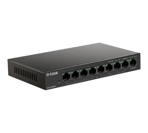 Коммутатор/ DES-1009MP Unmanaged Switch 8x100Base-TX PoE, Surge 6KV, PoE Budget 117W, metal case Коммутатор/ DES-1009MP Unmanaged Switch 8x100Base-TX PoE, Surge 6KV, PoE Budget 117W, metal case